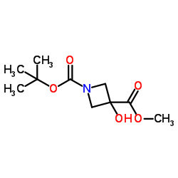 1-叔丁基 3-甲基 3-羟基氮杂环丁烷-1,3-二羧酸酯图片