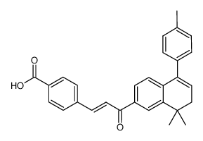 4-[3-oxo-3-(7,8-dihydro-5-(4-methylphenyl)-8.8-dimethyl-2-naphthalenyl)-1-propenyl]-benzoic acid Structure