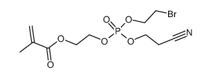 2-Bromoethyl 2-cyanoethyl-2-(methacryloyloxy)ethyl phosphate结构式