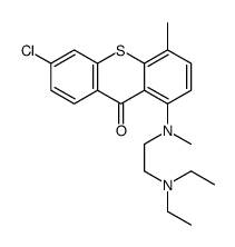 6-chloro-1-[2-(diethylamino)ethyl-methylamino]-4-methylthioxanthen-9-one结构式
