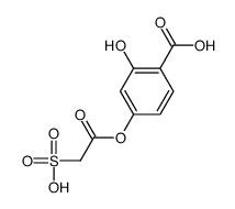 2-hydroxy-4-(2-sulfoacetyl)oxybenzoic acid Structure