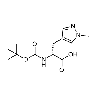 (R)-2-((tert-butoxycarbonyl)amino)-3-(1-methyl-1H-pyrazol-4-yl)propanoic acid Structure