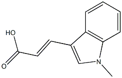 (E)-3-(1-methyl-1H-indol-3-yl)acrylic acid structure