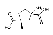 1,3-Cyclopentanedicarboxylicacid,1-amino-3-methyl-,(1S,3R)-(9CI)结构式