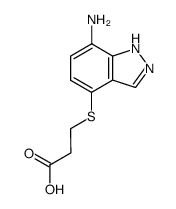 3-(7-amino-1(2)H-indazol-4-ylsulfanyl)-propionic acid结构式