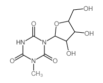 s-Triazine-2,4,6(1H,3H,5H)-trione,1-methyl-3-b-D-ribofuranosyl- (8CI) Structure