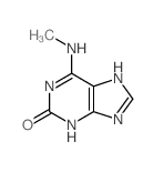 2H-Purin-2-one,1,3-dihydro-6-(methylamino)- Structure