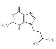 6H-Purine-6-thione,2-amino-1,9-dihydro-9-(3-methylbutyl)-结构式