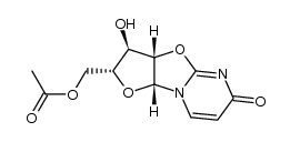 (2R,3aβ,9aβ)-2α-(Acetoxymethyl)-2,3,3a,9a-tetrahydro-3β-hydroxy-6H-furo[2',3':4,5]oxazolo[3,2-a]pyrimidin-6-one结构式