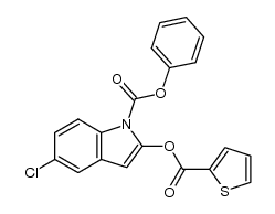 5-chloro-1-phenoxycarbonyl-2-(thenoyloxy)indole结构式