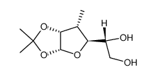 (R)-1-((3aR,5S,6R,6aR)-2,2,6-trimethyl-3a,5,6,6a-tetrahydrofuro[2,3-d][1,3]dioxol-5-yl)ethane-1,2-diol结构式