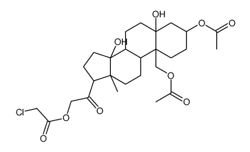 (14β,17α)-3β,19-Diacetoxy-5,14-dihydroxy-21-(chloroacetoxy)-5β-pregnan-20-one结构式