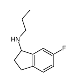 (9ci)-6-氟-2,3-二氢-n-丙基-1H-茚-1-胺结构式
