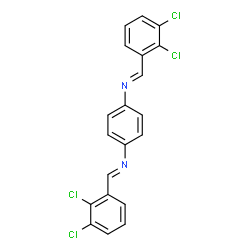 N,N'-bis(2,3-dichlorobenzylidene)-1,4-benzenediamine结构式