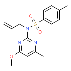 N-Allyl-N-(4-methoxy-6-methyl-2-pyrimidinyl)-4-methylbenzenesulfonamide结构式