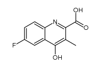 6-fluoro-4-hydroxy-3-methyl-quinoline-2-carboxylic acid结构式
