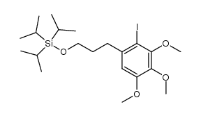 5-(3-triisopropylsiloxypropyl)-4-iodo-1,2,3-trimethoxybenzene Structure