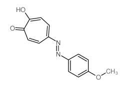 4-[(4-methoxyphenyl)hydrazinylidene]cyclohepta-2,5-diene-1,7-dione结构式