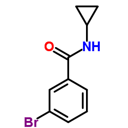 3-溴-N-环丙基苯甲酰胺结构式
