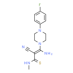 3-AMINO-2-CYANO-3-[4-(4-FLUOROPHENYL)PIPERAZINO]-N-METHYL-2-PROPENETHIOAMIDE结构式