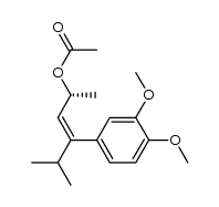 (R,Z)-4-(3,4-dimethoxyphenyl)-5-methylhex-3-en-2-yl acetate结构式