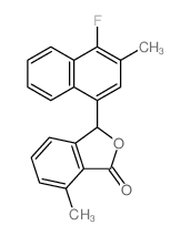 1(3H)-Isobenzofuranone,3-(4-fluoro-3-methyl-1-naphthalenyl)-7-methyl- Structure