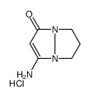 3-氨基-6,7-二氢-1H,5h-吡唑并[1,2-a]吡唑-1-酮盐酸盐结构式