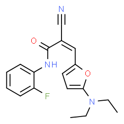 2-Propenamide,2-cyano-3-[5-(diethylamino)-2-furanyl]-N-(2-fluorophenyl)-结构式