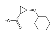 (+/-)-trans-2-Cyclohexyloxycyclopropanecarboxylic Acid Structure