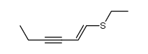 1-ethylsulfanyl-hex-1-en-3-yne结构式