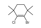 1-Brom-2-chlor-3,3,6,6-tetramethylcyclohexen Structure