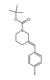 t-butyl 3-(4-fluorobenzylidene)-1-piperidinecarboxylate结构式