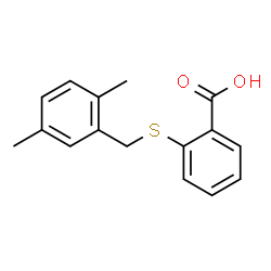 2-[(2,5-DIMETHYLBENZYL)SULFANYL]BENZENECARBOXYLIC ACID Structure