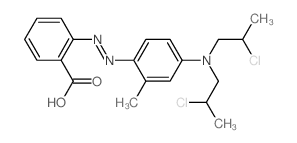 BENZOIC ACID, 2-(4-BIS(2-CHLOROPROPYL)AMINO-2-METHYL)PHENYLAZO- Structure