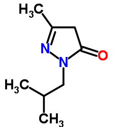 2-Isobutyl-5-methyl-2,4-dihydro-3H-pyrazol-3-one结构式