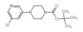 tert-butyl 4-(5-bromopyridin-3-yl)piperazine-1-carboxylate Structure