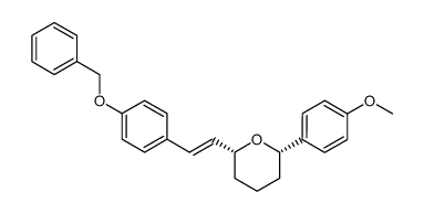 (2R,6S)-2-(4-(benzyloxy)styryl)-6-(4-methoxyphenyl)tetrahydro-2H-pyran Structure