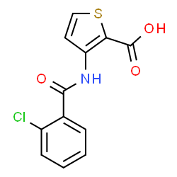 3-[(2-chlorobenzoyl)amino]thiophene-2-carboxylic acid structure