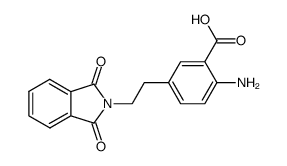 2-Amino-5-[2-(1,3-dioxo-1,3-dihydro-isoindol-2-yl)-ethyl]-benzoic acid Structure