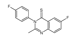 6-fluoro-3-(4-fluorophenyl)-2-methylquinazoline-4-thione Structure