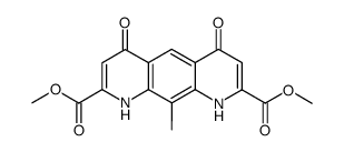 1,4,6,9-tetrahydro-2,8-dicarbomethoxy-10-methylpyrido(3,2-g)quinoline-4,6-dione结构式