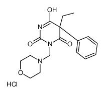 5-ethyl-1-(morpholin-4-ylmethyl)-5-phenyl-1,3-diazinane-2,4,6-trione,hydrochloride Structure