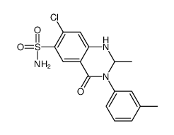 7-chloro-2-methyl-3-(3-methylphenyl)-4-oxo-1,2-dihydroquinazoline-6-sulfonamide结构式