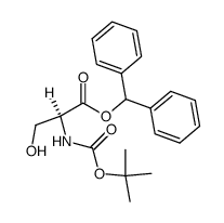 N-t-BOC-L-serine benzhydryl ester Structure