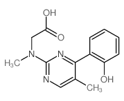 2-[methyl-[(4E)-5-methyl-4-(6-oxo-1-cyclohexa-2,4-dienylidene)-3H-pyrimidin-2-yl]amino]acetic acid结构式