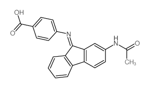 Benzoic acid,4-[[2-(acetylamino)-9H-fluoren-9-ylidene]amino]- structure