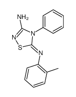 (3-amino-4-phenyl-4H-[1,2,4]thiadiazol-5-ylidene)-o-tolyl-amine结构式