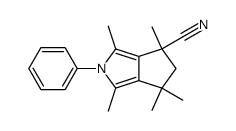 1,3,4,6,6-pentamethyl-2-phenyl-2,4,5,6-tetrahydro-cyclopenta[c]pyrrole-4-carbonitrile结构式