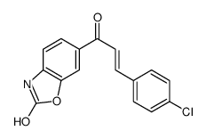 6-[(E)-3-(4-chlorophenyl)prop-2-enoyl]-3H-1,3-benzoxazol-2-one结构式