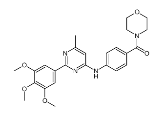 [4-[[6-methyl-2-(3,4,5-trimethoxyphenyl)pyrimidin-4-yl]amino]phenyl]-morpholin-4-ylmethanone结构式